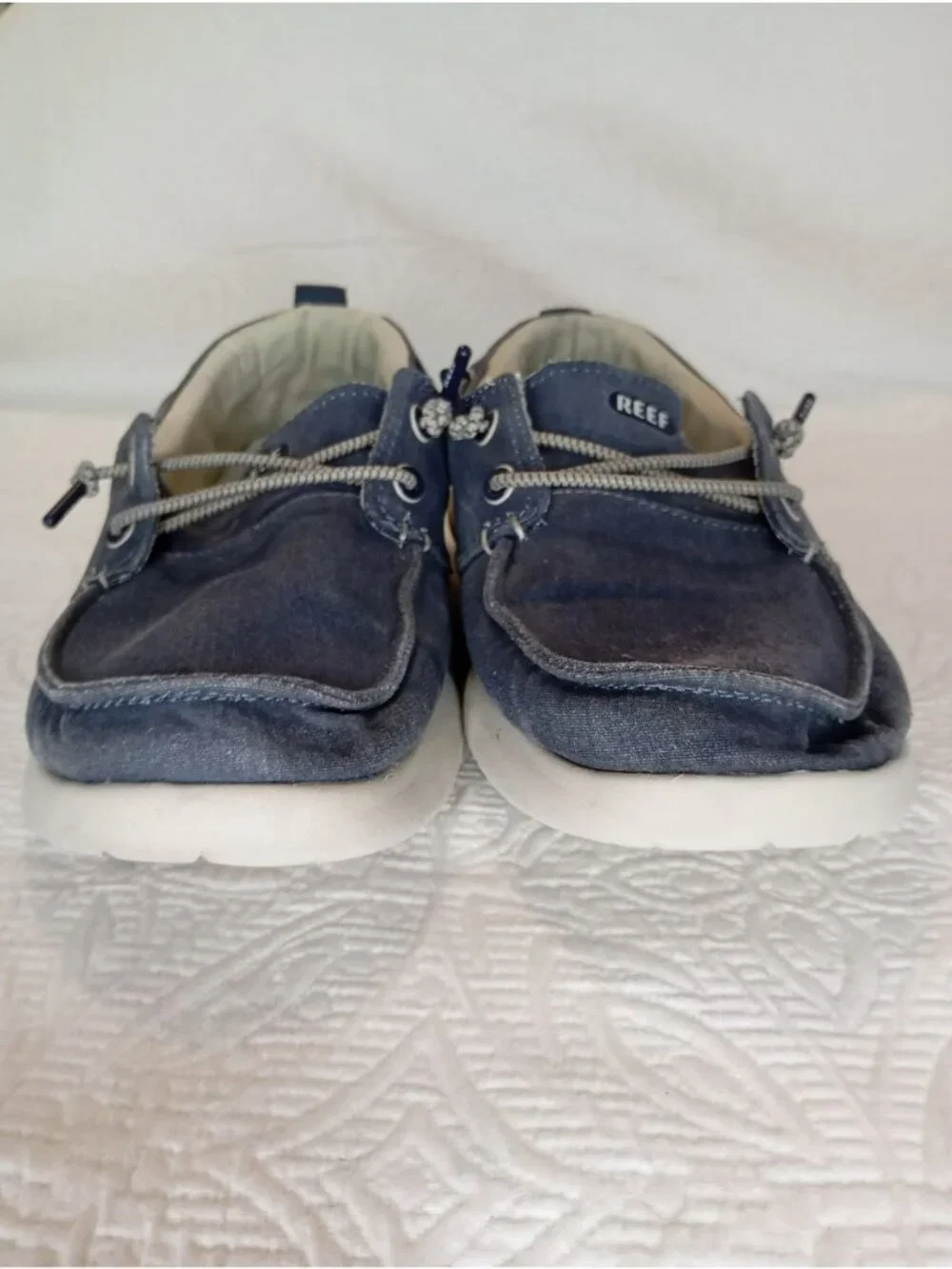 Reef Mens Swellular Pier Slip-On Boat Shoes In Navy Size 11 US